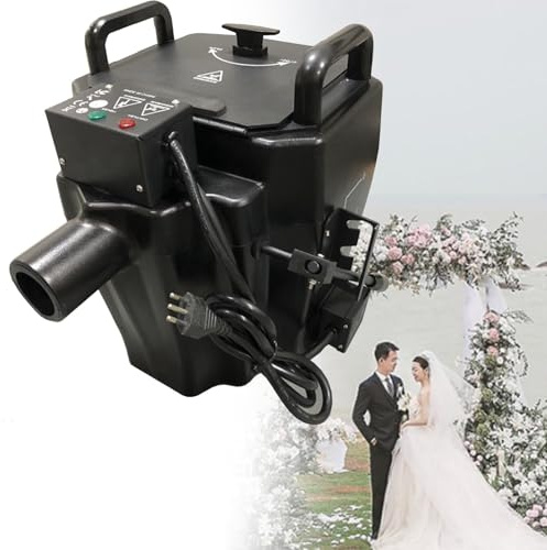 IqdZynx Máquina de Humo de Hielo seco de 3500 W de Alta Potencia para escenarios, DJ y Bodas. Produce una densa Niebla a RAS de Suelo no tóxica.