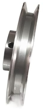 Riemenscheibe aus silberfarbener Aluminiumlegierung mit fester Bohrung (41 mm) for Motorwellen mit 6–12 mm Durchmesser und PU-Riemen mit 3–5 mm Breite – 1 Stück(10MM)