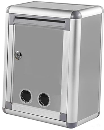BOKIOESDE Låsbar väggmonterad brevlåda med nyckelbricka, mångsidig för tidningar, tidskrifter och viktiga brev, förslagslådans storlek är 215 mm x 105, Stil B