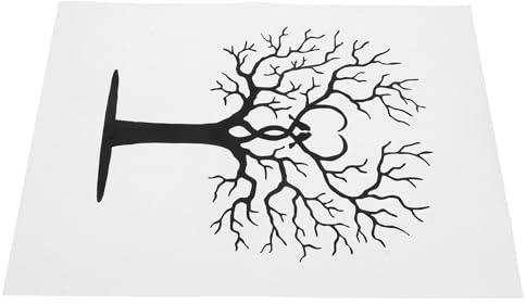 ibasenice Tableau de Signatures de Mariage Arbre à Empreintes Digitales en Tissu Noir 30x40 Cm, Facile à Conserver, Décoration Romantique pour Cérémonie de Mariage