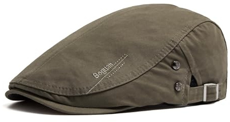 Rayson Casquette Beret Ete pour Homme Coton Vintage Chapeau Souple Reglable Léger Classique Casquette Béret Plate