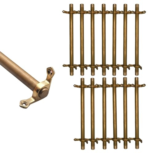 Säkringsstång i mässing för trappmattor, 3/5/13/15-pack, halkfri och hållbar, enkel gör-det-själv-installation för hotell/konstgalleri (13 st, 91 cm (36 tum))
