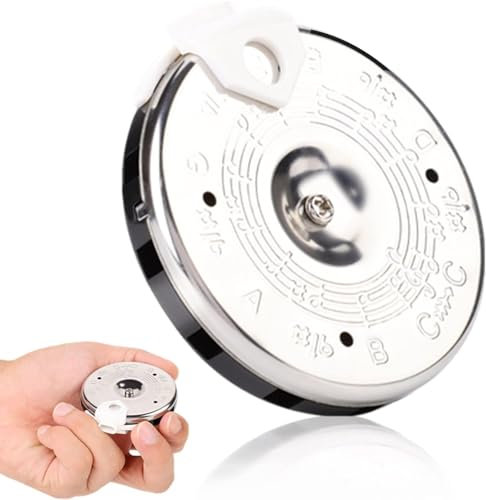 Drfeify 13 Töne Pitch Pipe Tuner, Sensitive Chromatic C-C Stimmgerät mit Koffer Instrumenten-Zubehör Pickup Musical Instrument Accessories