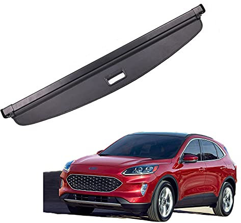 Auto Laderaumabdeckung Kompatibel mit Ford Escape Kuga 2020 2021 Kofferraum Abdeckung Rollo Einziehbar Kofferraumabdeckung Hutablage Zum Schutz Der PrivatsphäRe Cargo Cover