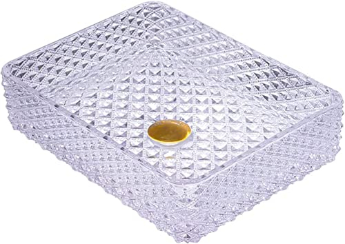 Handwaschbecken Klein Gäste WC Aufsatzwaschbecken Rechteck Transparent Waschtisch Set 430×320×115MM Aufsatz-Waschschale Waschtisch mit Pop-up-Abfluss, for Hotels, Toiletten, Badezimmer