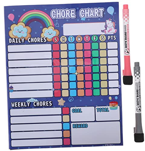 Ciieeo Diagramm Für Kinder Kinderdiagramm Belohnungsdiagramm Cartoon-kalender Familienzubehör