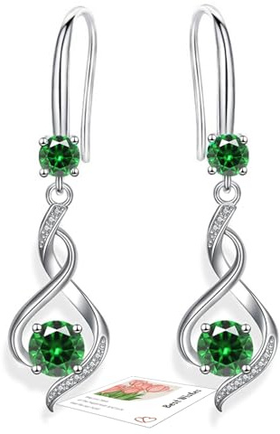YOEE Ohrringe mit 5A Zirkonia Hängend Ohrringe mit Silber 925 Post für Damen Hängeohrringe Lange Ohrhänger Geschenk für Frauen Freundin Mama Mädchen