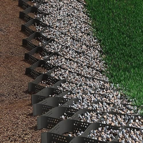 ELzEy Stabilisateur de gravier de sol de jardin extérieur, extensible, antidérapant, nid d'abeille, mur de soutènement, utilisé pour l'ingénierie et l'aménagement paysager des routes (taille : 10 m x