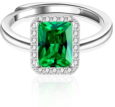 ALEXCRAFT Silber Ringe Verstellbare Ringe mit Zirkonia für Damen Frauen