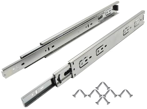 SAYOYO Vollauszug Schubladen Schienensystem - Tragfähigkeit 45kg - Schubladenschiene mit Kugellager 350mm - 1 Paar Ausziehschienen für Einfache Montage