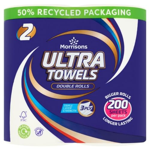 Morrisons 2 Ultra Towels Double Rolls