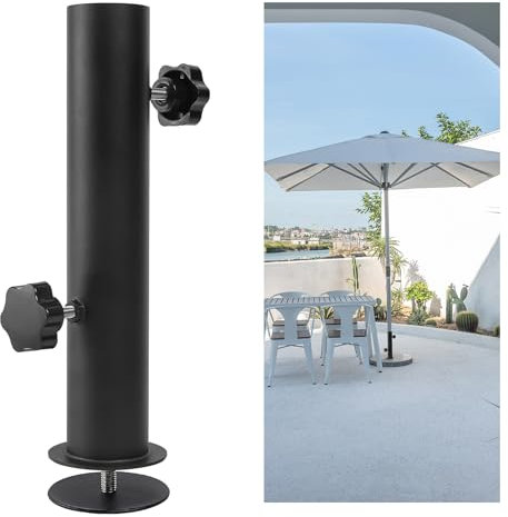 XZWMY Support de base de parasol, support de parasol de rechange à monter soi-même, support de tube de parasol robuste pour extérieur, jardin, cour, balcon, piscine