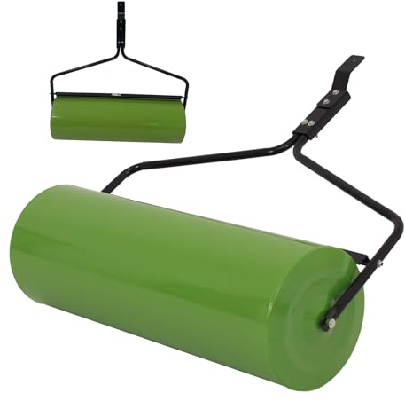 TRUTZHOLM Rasenwalze 97 cm für Rasentraktor ATV befüllbar Wasser oder Sand bis 95 L Schmutzabweiser Gartenwalze Ackerwalze