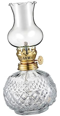 CORHAD Rustikale Petroleumlampe aus Glas mit Vintage Design Dekorative Öllampe für Hotel und Geburtstagsdekoration im Nostalgischen Stil