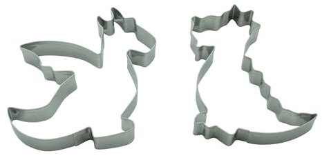 Juego de 2 Cortadores de Galletas Dragón de Acero Inoxidable Aptos para Lavavajillas - BekkiB - 8259