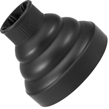 Volumizing Universal Hair Diffuser Hair Dryer Diffuser Attachment Foldable Hair Dryer Diffuser Silicone Hairdressing Tool for Long Curly Hair (Black)