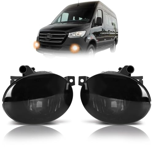 TangMiGe Nebelscheinwerfer kompatibel mit Mercedes Benz MB Sprinter 1500/2500 / 3500 2019-2022, 3500XD 2020-2022, 1 Paar (Schwarz Objektiv)
