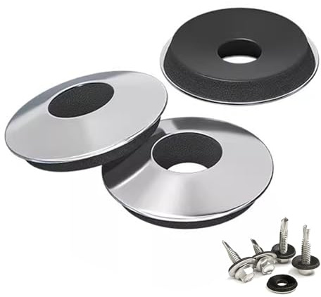 SDKZBFC 50PCS M6.3mm Étanche Joint Rondelle, 304 En Acier Inoxydable EPDM Scellé Néoprène En Caoutchouc Rondelles D'étanchéité Collé