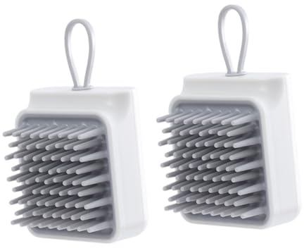 COLLBATH 2 Stück-pack Kopfhaut Massagebürste für Shampoo Leichte PC Tpr Bürste zur Reinigung und Haarpflege für Zuhause und Unterwegs