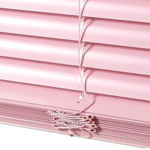 KOOEIN Aluminium-Jalousien,Rosa Horizontaljalousien,45cm 50cm 60cm 80cm 95cm 100cm 110cm 120cm,Verdunkelungsmetalljalousien Für Fenster,Sichtschutzrollos,25mm Lamellen,Pink-135x175cm/53x69in