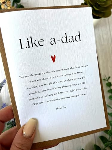 Thoughtful Greeting Card for Him - Beautiful Quotes for Dad, Grandad, Brother, Uncle or Father Figure – Perfect for Birthday, Father’s Day or Just Because (Like a Dad)