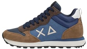 SUN68 Uomo Sneakers Alte Z45109 Poliestere Blu Scuro 41