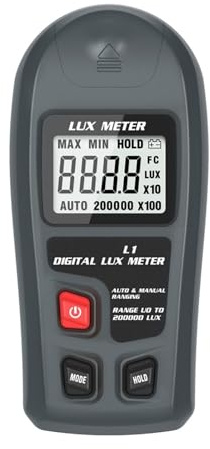 Lux Meter Digital Illuminometer 0~200,000lux LCD Pocket Light Lux/FC Measure Tester Sensor Photometer Luxmeter