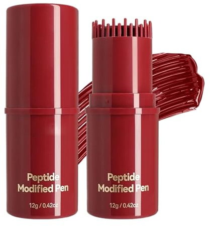 Hair Colour Stick, Lasting Coverage Head Root Touch Up Stick with Brush Applicator, Portable Temporary Hair Dye Comb Pen, Instant Precise Quick Root Concealer Tool for Women and Men(#04 Wine Red)