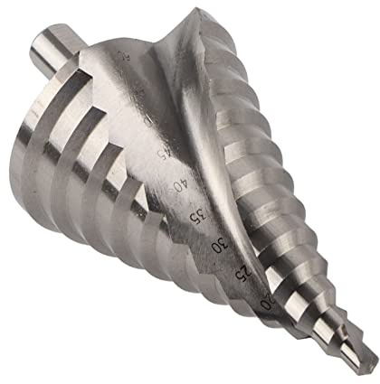 CHICIRIS Tool Hardware Broca Escalonada de 6 a 60 Mm, Evita Deslizamientos, Desbarba Agujeros Automáticamente, Tamaños Grabados, para Placas de Metal y Mantenimiento del Hogar