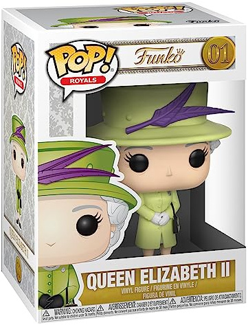 Funko POP! ROYALS: - Drottning Elizabeth II - Kungliga familjen - Samlarobjekt vinylfigur - Presentidé - Officiella varor - Leksaker för barn och vuxna - modellfigur för samlare och display
