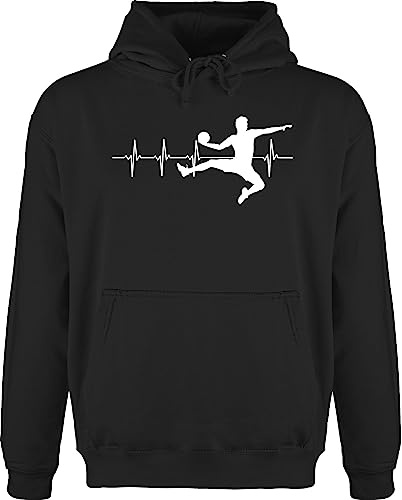 Shirtracer - Hoodie Pullover Männer - EM 2026 Trikot Ersatz - Handball Herzschlag für Herren