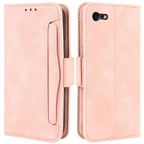 HualuBro Handyhülle für iPod Touch 7 Hülle, iPod Touch 6/5 Hülle Leder, Flip Case Cover Stoßfest Wallet Klapphülle Schutzhülle für Apple iPod Touch 7 Generation Tasche (Pink)