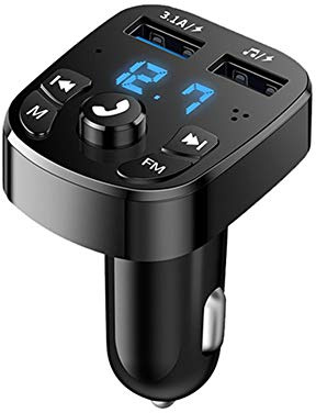 Trasmettitore Bluetooth per auto Adattatore o radio Bluetooth 5.0 Lettore musicale Caricabatteria per auto doppia USB Adattatore o auto Bluetooth Aux vivavoce Lettore MP3 per auto senza fili