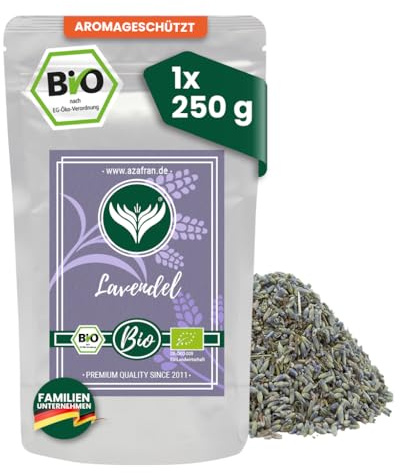 Azafran Bio Lavendel - Ganze Lavendelblüten getrocknet auch für Tee 250g