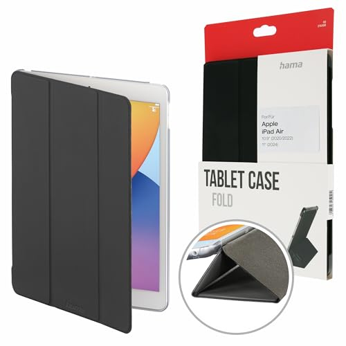 Hama Hülle für iPad Air 4. Generation 2020/5. Generation 2022 10,9 Zoll (aufklappbare Schutz-Hülle für Displays mit 10.9'', Cover für Apple Tablet mit Magnetverschluss) schwarz