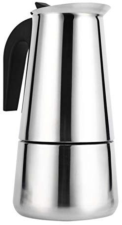 Tyenaza Espressokocher, Mokkakanne, Perkolator Italienische Kaffeemaschine, 100/200/300ml/450ml, Klassischer Kaffeebereiter, Edelstahl, Geeignet für den Heimbürogebrauch(450ml)