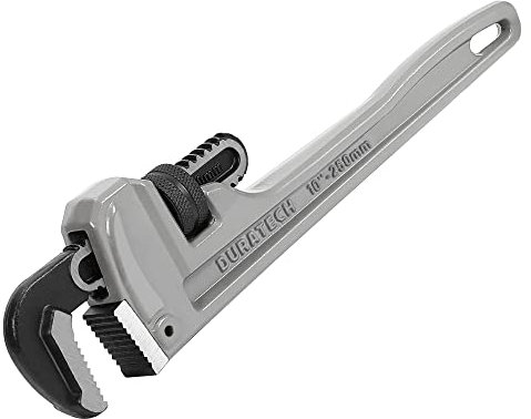 DURATECH Chiave per tubi, in alluminio resistente, chiave diritta per tubi, chiave idraulica regolabile da 250 mm