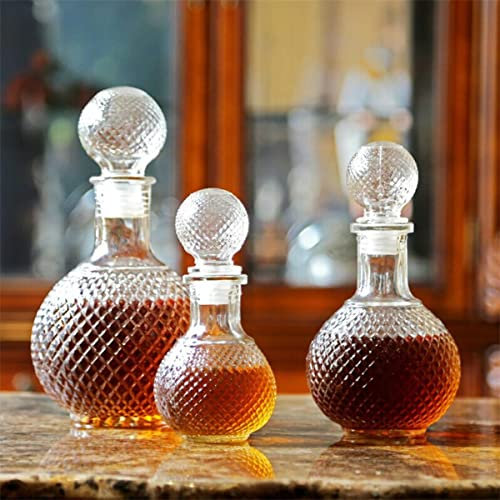 Bar per la casa Forma a sfera rotonda Whisky di cristallo Vino Birra Bottiglia di vetro Decanter Whisky Liquore Caraffa Brocca d'acqua Strumenti per bicchieri