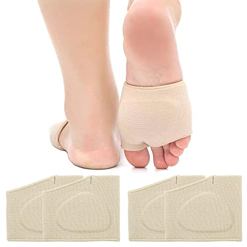 Mittelfußpolster silikon, 2 Paar Ballenpolster Gel, Fusspolster Pads， Polsterung Weiche und bequeme, Schmerzlinderung und Druckentlastung bei Metatarsalgie für Damen und Herren, XL