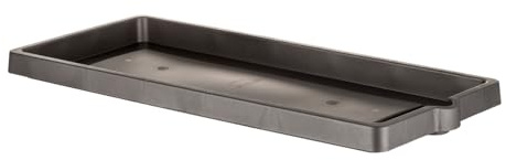 Soucoupe Jardinière Rectangle legno En Plastique - Gris Anthracite - Taille L - L 100 X L 36 X H 5,5 Cm