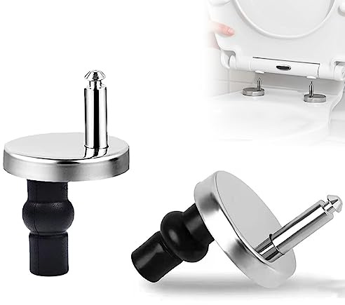 2Pcs Toilet Seat Fixings Universal Toilet Seat Hinges Fittings | Stainless Steel Fixings for Toilet Seat Replacement, Durable, Rust-Resistant , Suitable for Most Standard Toilet Seats