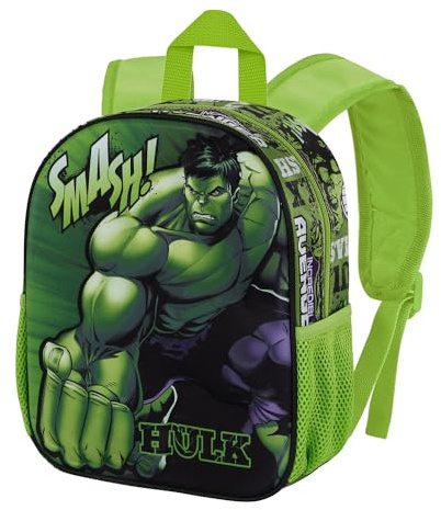 Marvel Hulk Superhuman-Kleiner 3D Rucksack, Grün, 26 x 31 cm, Kapazität 8,5 L