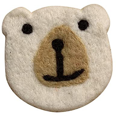 Carino orso sottobicchiere in feltro di lana, nero orso sottobicchiere titolare sottobicchiere caffè orso sottobicchiere morbido feltro di lana sottobicchiere per il caffè per la casa decorazione da t