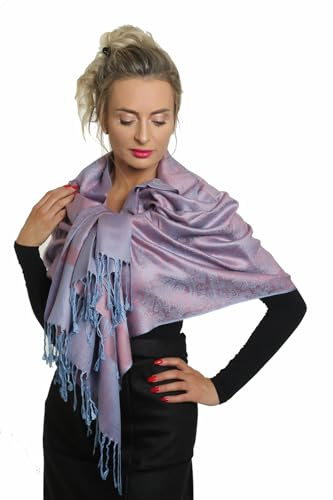 Pashmina Schal für Damen – Weich wie Kaschmir, leicht & elegant – Umschlagtuch & Halstuch – Ideal Seidenabendkleid, Alltag & Reisen – Tuch für Damen – Paisley Motiv
