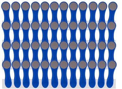 48 Wäscheklammern Wäscheclips mit Spiralfedern aus Edelstahl Soft Grip Softgrip Soft Touch Softtouch Blau Grau