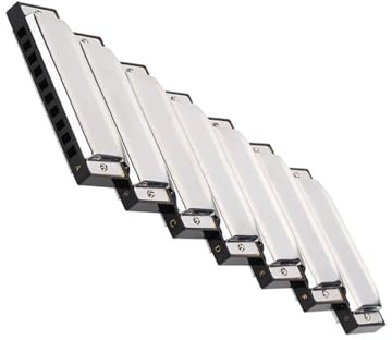 7-teiliges 10-Loch-Blues-Mundharmonika-Set, diatonische Harfe, exquisites Musikinstrument