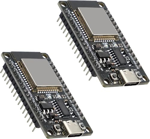 Binghe 2 Pcs ESP with CH340 Development Board ESP-32D Module 2.4GHz WiFi + Bluetooth 2-in-1 Low Power Type-C Interfaces Compatible with Arduino