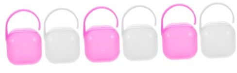 VICASKY 6pcs Portable Pacifier Case Pacifier Holder for Travel Storage Container Case for Babies Months Travel Boy Girl