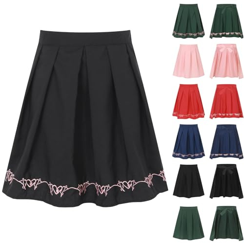 Generisch Schürze Damen, Dirndl Damen Dirndlschürzen Midi Dirndl Schürze Schwarz Stickerei Dirndlschürze Oktoberfest Trachtenmode Dirndlschürzen Bayerische Bierfest Karneval Regular Dirndlschürze