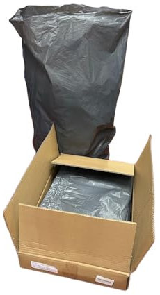 100x Super Heavy Duty Grey Refuse Sacks Bags Bin Rubbish Bags 90 liter